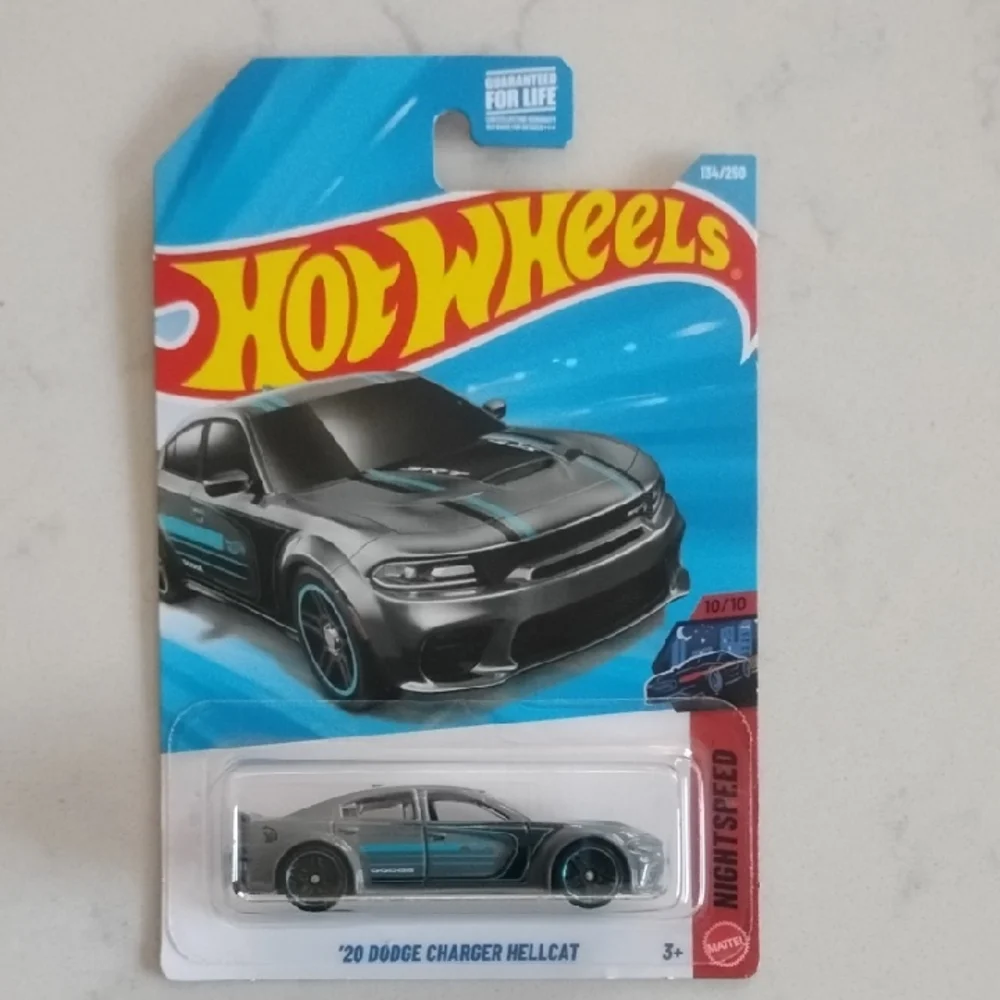 Mattel Hot Wheels '20 Dodge Charger Hellcat - Silver with Teal Stripes